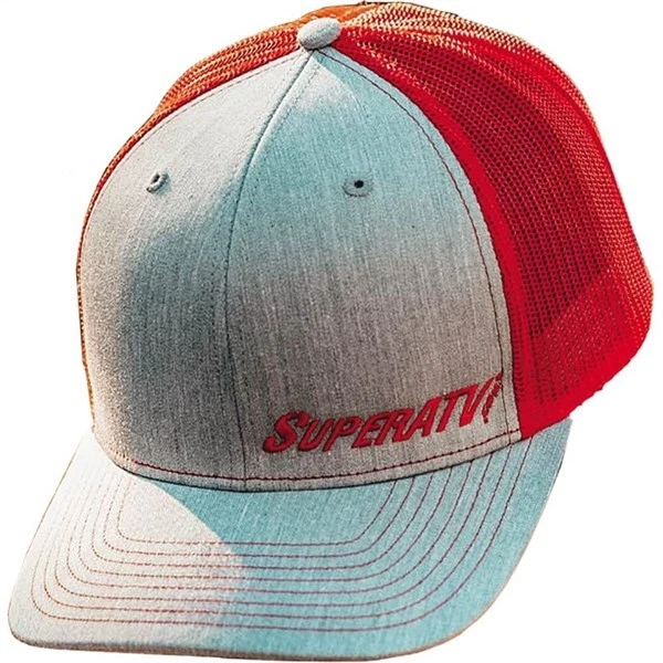 Grey/Red SuperATV Snapback Trucker Hat