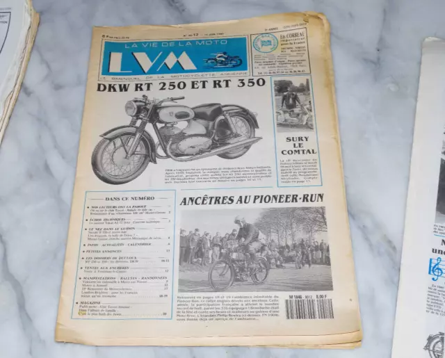 LVM LA VIE DE LA MOTO n° 12 / 90 DKW RT 250 et RT 350 exemplaire n° 2 TBE