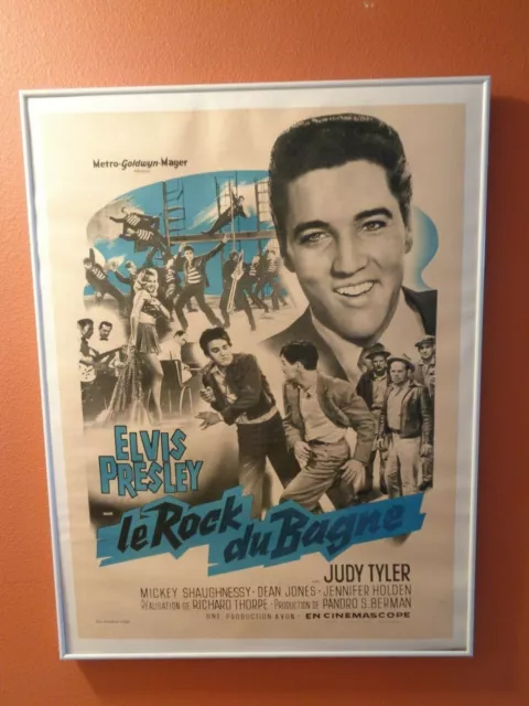 1957 Original French Single Panel Jailhouse Rock Movie Poster