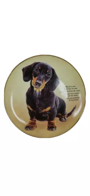danbury mint Pawprints On My Heart Cherished Dachshunds  Dog Plate