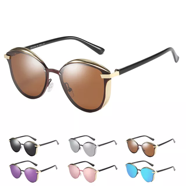 Fashion Polarized Sunglasses for Women Vintage Retro Round Lens Glasses Shades