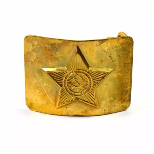 Original soviet russian army belt buckle. Brass military officier buckle