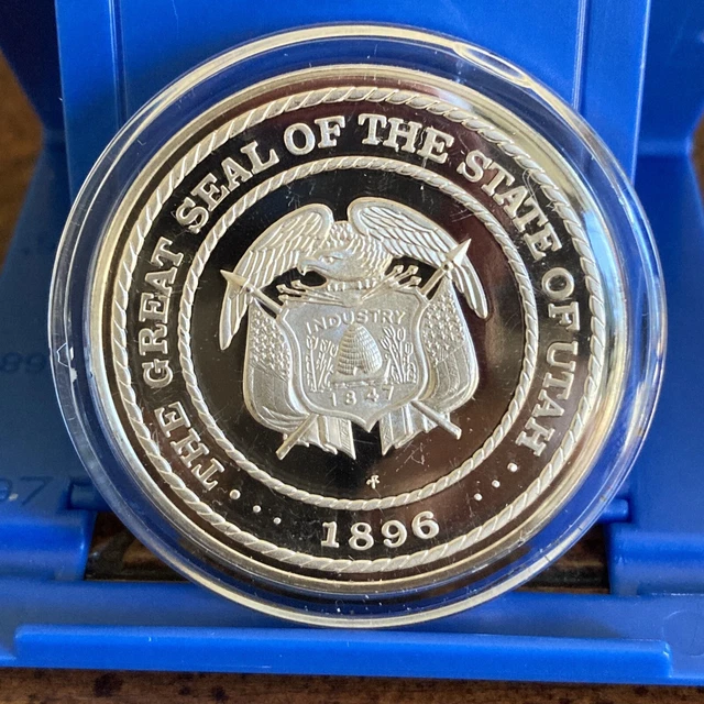 Utah  State Bicentennial Design Low Mintage Sterling Silver  .925 Medal