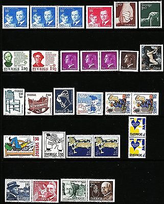 Sweden 1980 Year set cpl  incl all pairs,  booklet panes. Slania. Two scans. MNH