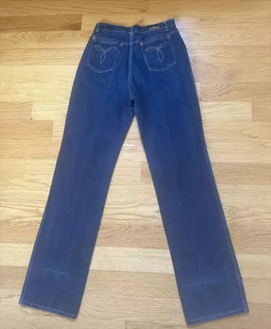 Vintage Brittania High Waist Wide Leg Jeans Size 12 Dark Wash Boho 70’s 80s EUC