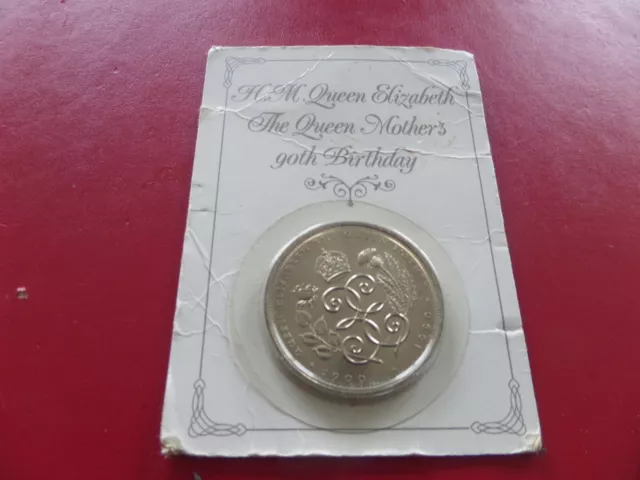 RARE. H.M. Queen Elizabeth The Queen Mother's 90 th Birthday coin.