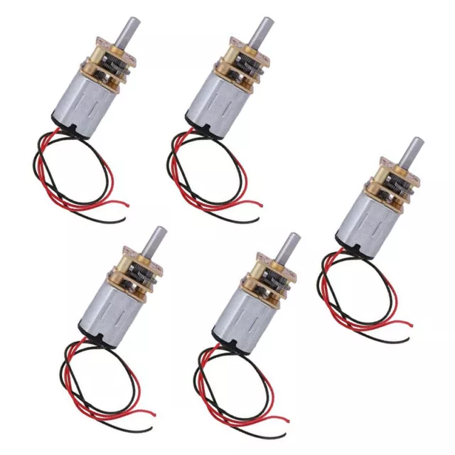 5x Micro Mini DC 3V-6V Slow Speed Full Metal N20 Gear Motors Gearboxes Reducers