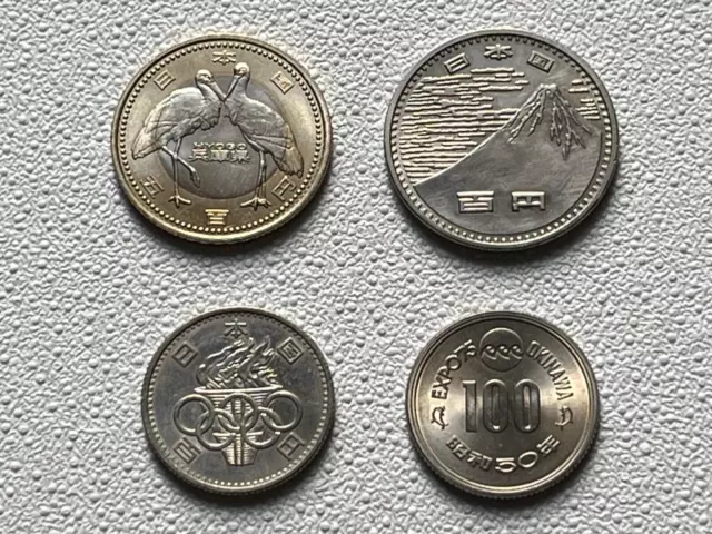 Japan Gedenkmünzen 100 Yen 1964 Olympische Spiele 1970 Expo 1975 Expo & 500 Yen