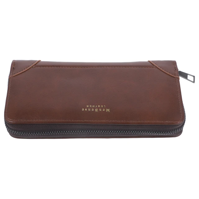 Portafoglio In Pelle Uomo Portafoglio Lungo Slim Wallet Clipp