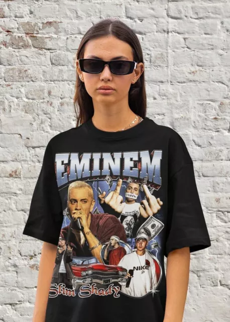 Eminem Slim Shady Retro T Shirt, Vintage Bootleg Detroit 8 Mile 90s Tee, Gift