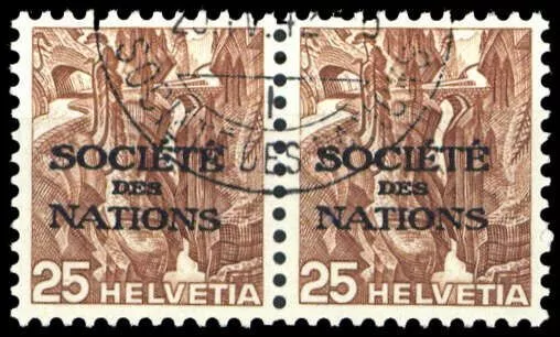 1937, Schweiz Völkerbund SDN, 52 PF 01, cto - 2569644