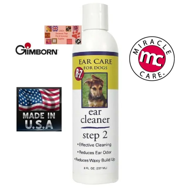 Gimborn Miracle Care R-7 Step 2 PRO EAR CLEANER PET Grooming CAT DOG 8 oz