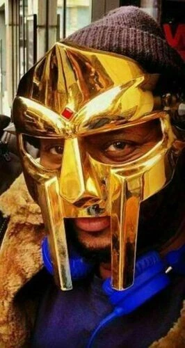 Medieval MF Doom Gladiator Mask Mad-villain Golden Finish Brass Face Armour