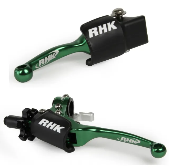 GREEN RHK Flex Brake & Clutch Lever Fit Kawasaki KX250F 2021 2022 2023 2024
