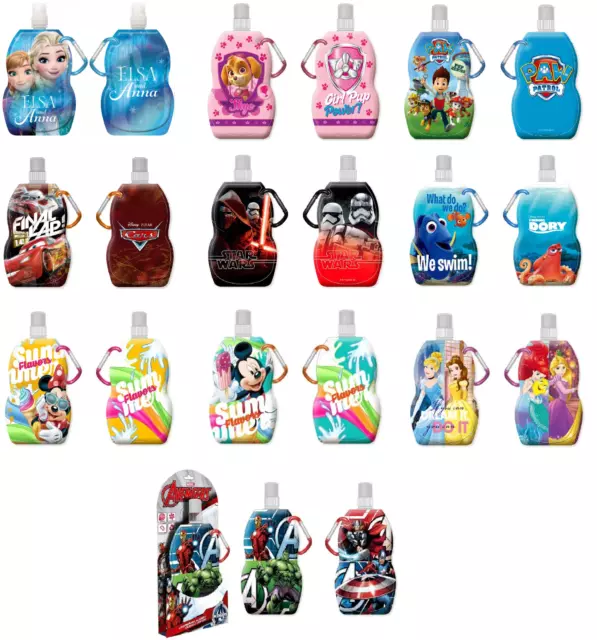 Trinkflasche Faltflasche Kinder Trinkbeutel faltbare Flasche mit Karabinerhaken