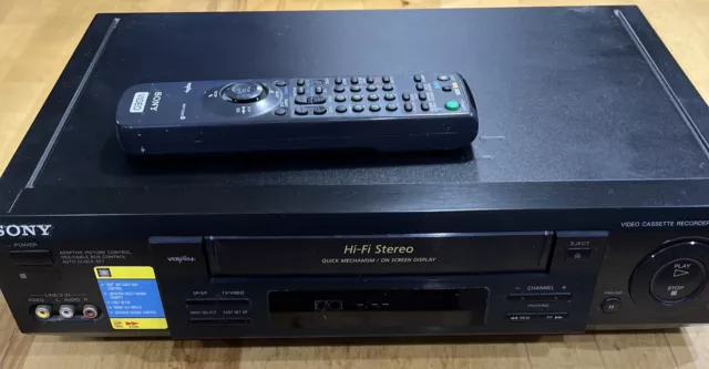 Grabadora de casete de video Sony SLV-788HF VCR VHS funciona muy bien con control remoto