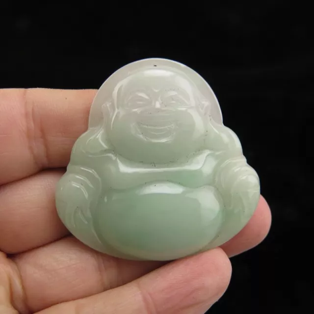 China,jade,pure manual carving,Jadeite jade,Buddha,pendant A(537)
