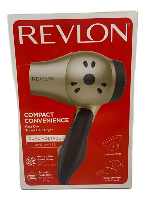 Revlon RVDR5005 Perfect Heat Fast Dry Travel Styler, 1875 Watt, Folding
