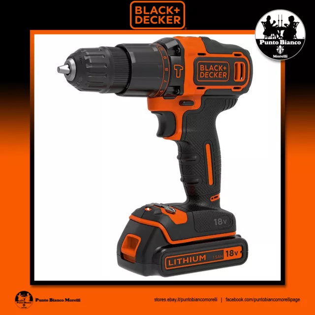 BLACK+DECKER. Trapano Avvitatore a percussione - Hammer drill | BDCHD18K o KB-QW