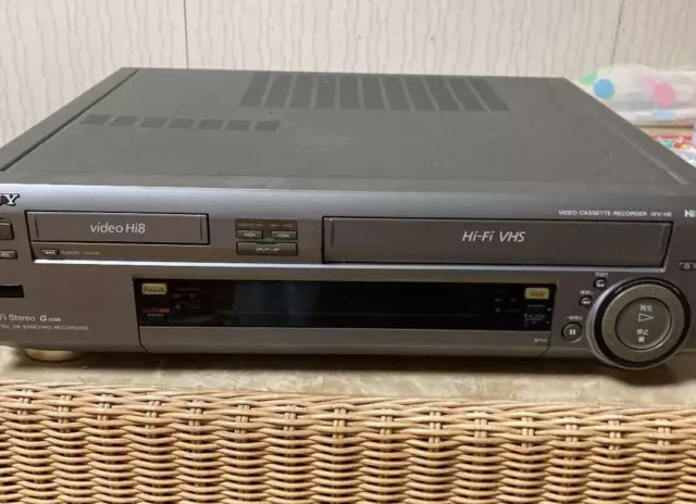 Sony WV-H5 Hi8 8 mm VHS magnétoscope lecteur vidéo cassette vidéo argent  JUNK JA