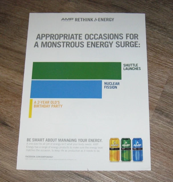 AMP ENERGY DRINK AD original ONE magazine clipping page PHOTO