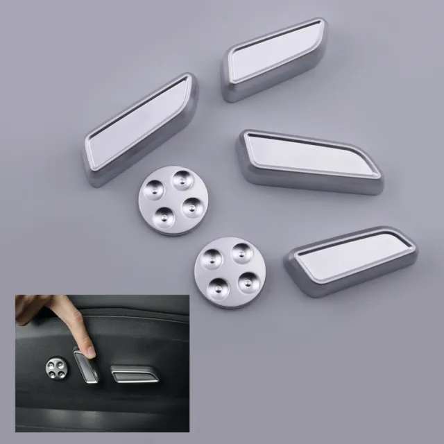 Car Seat Adjustment Knob Button Switch Cover Trim Fit For Tesla Model 3 Y Silver