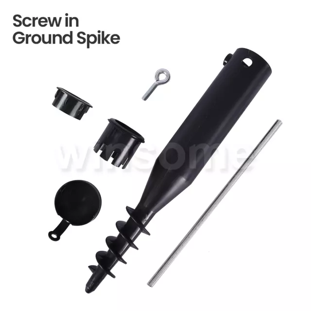 Screw in Ground Spike HeavyDuty Rotary Washing Line Parasol Clothes Airer Holder