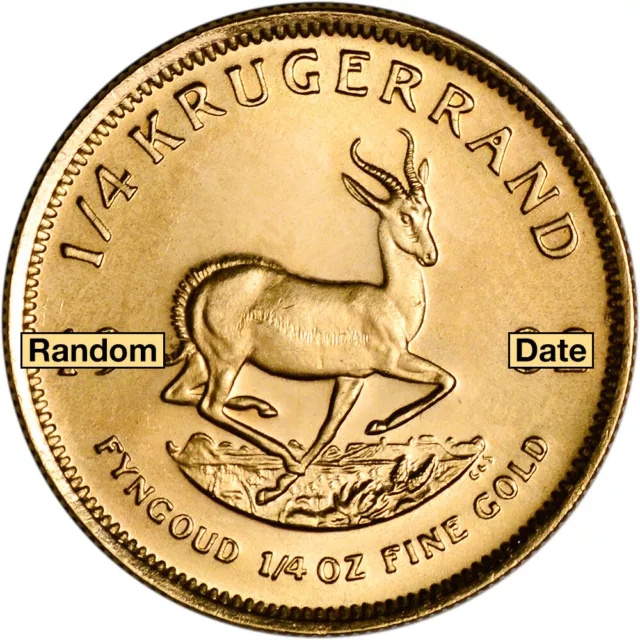 South Africa Gold (1/4 oz) Krugerrand - BU - Random Date