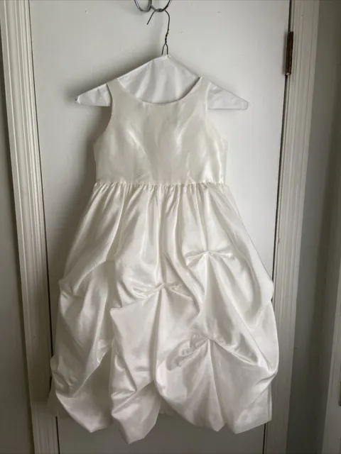 Ball-Princess Dress Ivory Size 8 Flower Girl Wedding Pageant Graduation Gown