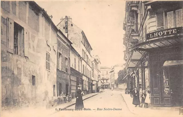 Cpa 94 Fontenay Sous Bois Rue Notre Dame (Dos Non Divise