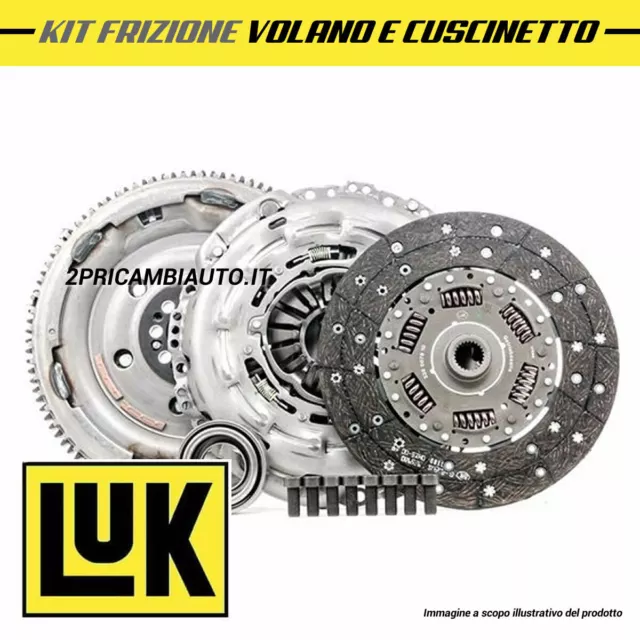 Kit Frizione+Volano Bimassa+Reggispinta Luk Per Volkswagen Polo Motore 1.4 Tdi