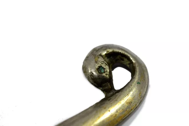 Indian Antique Hand Crafted Brass Peacock Shape Wall Hook Hanger. i75-81 US 7