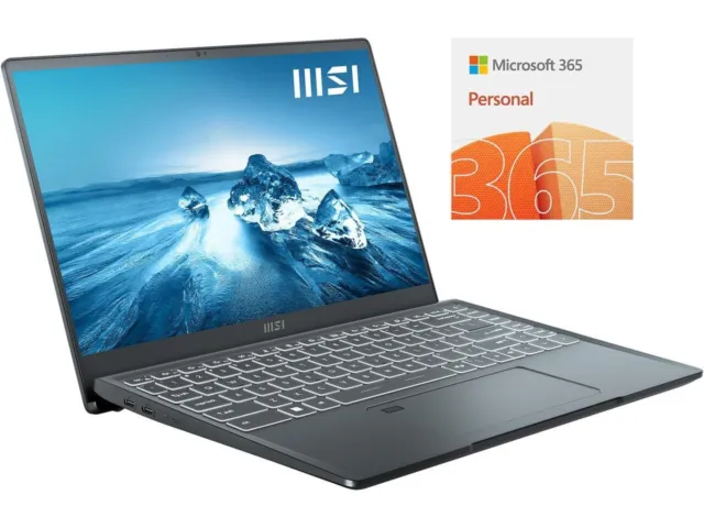 New MSI Prestige 14EVO A12M-231 14'' FHD Laptop i7-1280P 1.8GHz 16GB 1TB Iris Xe