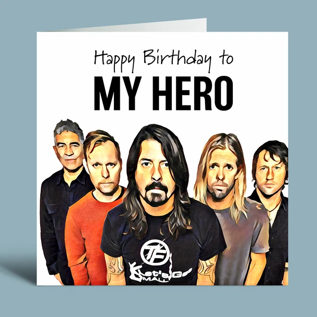 FOO FIGHTERS FUNNY Birthday Card Dad Son Husband Brother Nephew ...