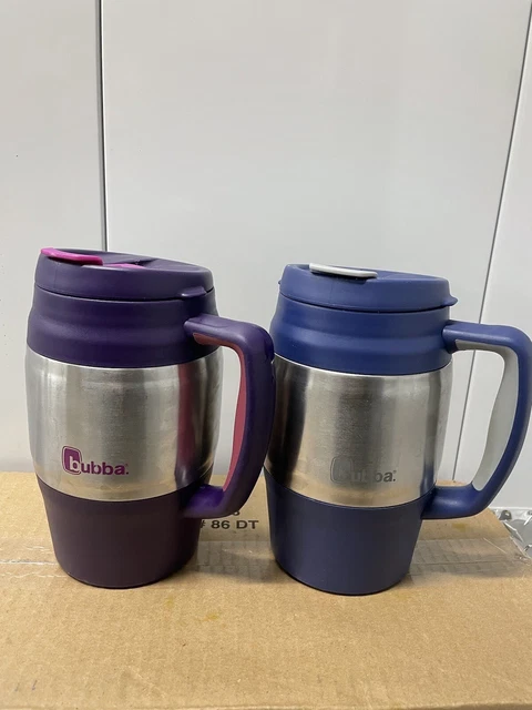 BUBBA KEG 34 OZ Travel Mugs, His And Hers, Blue And Purple, Set Of 2