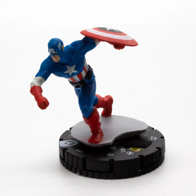 NM with Card HeroClix Captain America - 001 Avengers Forever Marvel