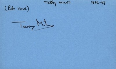 Terry Miles - Port Vale - Signed Index Card - COA (41995)