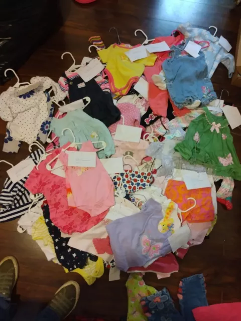 HUGE baby Girl Clothes Lot 6-9 Months Summer Spring Winter