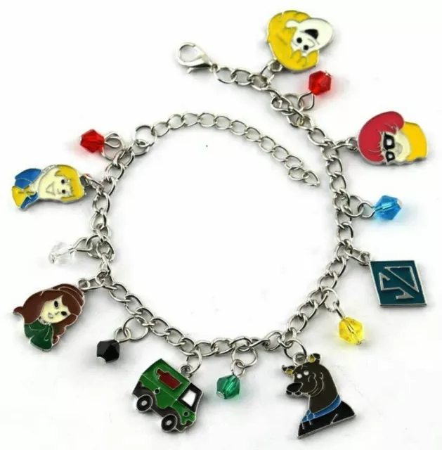 Scooby Doo Cartoon Characters 7 Themed Charms Metal Charm Bracelet