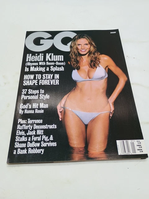 GQ　heidi klum GQ Magazine January 1999 Heidi Klum cover and feature | eBay