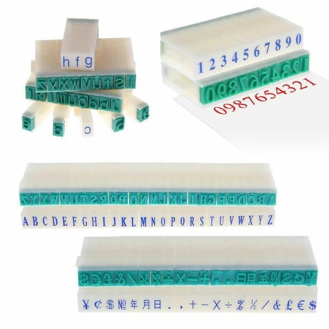 1Set English Alphabet Letters Numbers Symbols Rubber Stamp Combination Craft