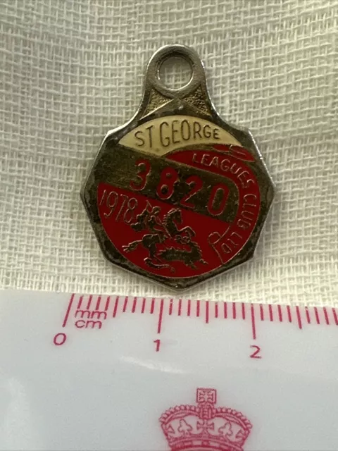 Vintage Enamel St George Leagues Club LTD 1978 Badge