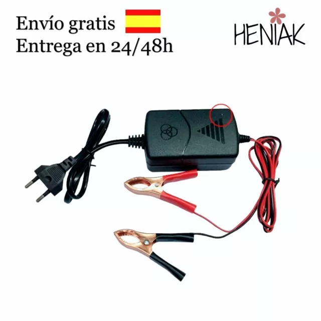 Cargador bateria con enchufe para coche vehiculos furgonetas motos red electrica