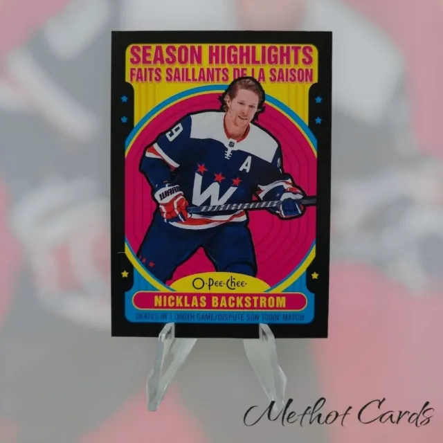 -Hockey Cards- Nicklas Backstrom Black Border O-Pee-Chee 2021-22 #598 /100 - NM