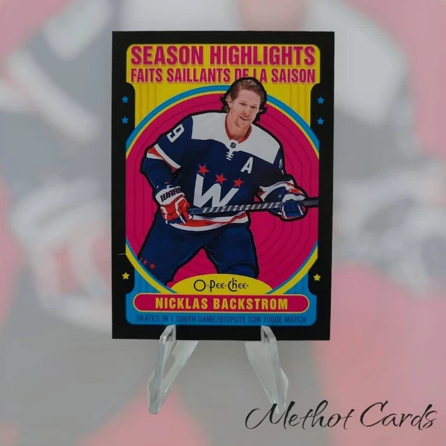 -Hockey Cards- Nicklas Backstrom Black Border O-Pee-Chee 2021-22 #598 /100 - NM