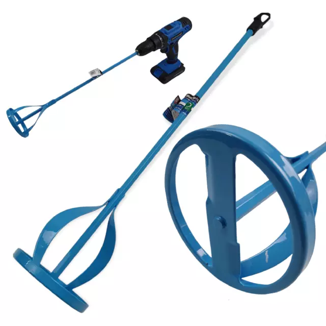 BlueSpot Hex Paint Plaster Mixer Paddle Mixing Whisk Drill Power Tool 80 X 400MM