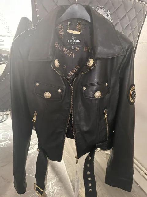Balmain Leather Jacket M