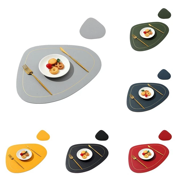 Juego de mesa de cocina posavasos juego de mesa PU ecológico resistente al calor