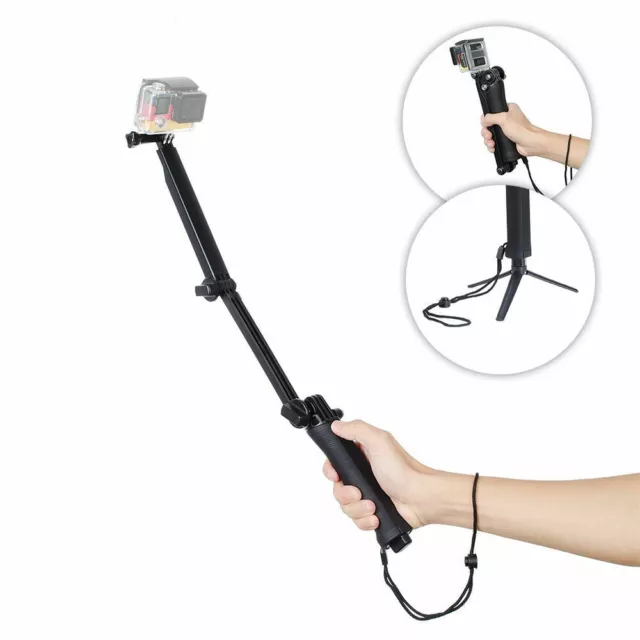 For GoPro Hero 12 11 10 9 8Top Hand Grip Arm Selfie Stick Tripod Mount Monopod