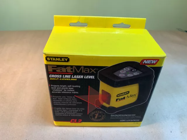 TESTED -SEE VIDEO Stanley FatMax 77-153 CL2 Self-Leveling Cross Line Laser